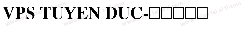 VPS Tuyen Duc字体转换